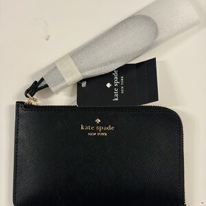 Kate Spade Black Pouch with Gold Zipper